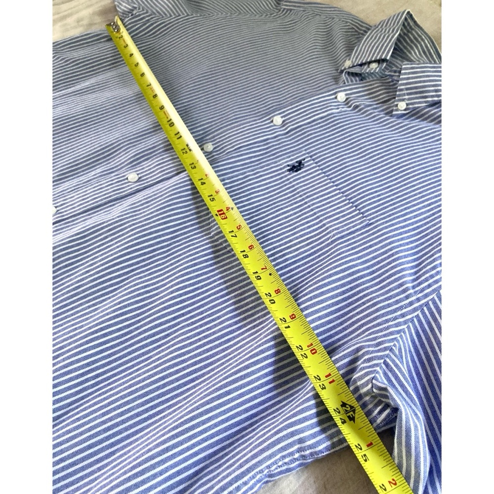 Men’s U.S. Polo Association Wrinkle-Free Striped Button Down Dress Shirt - Picture 7 of 11